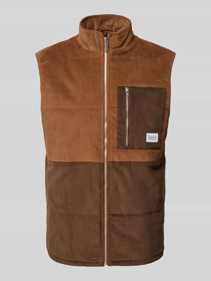 Knowledge Cotton Apparel Gilet met opstaande kraag