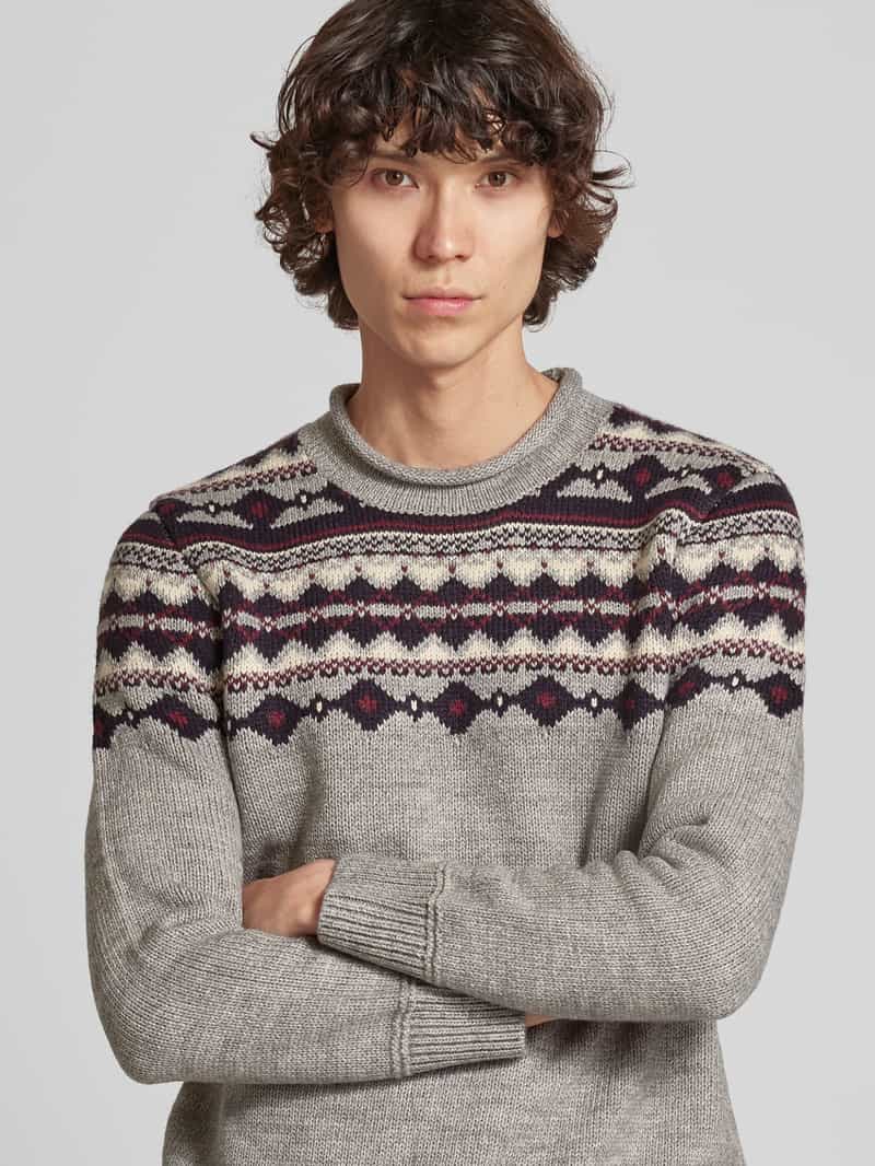 Superdry Gebreide pullover met labelpatch