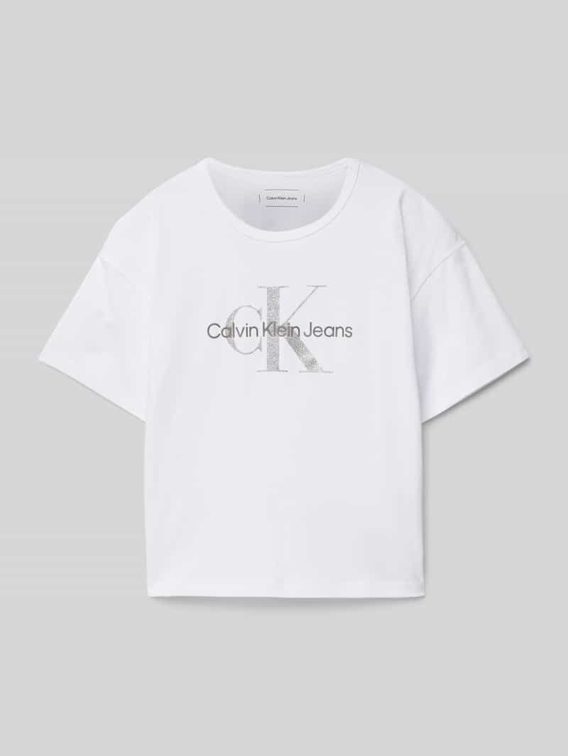 Calvin Klein Jeans Kort T-shirt met logoprint