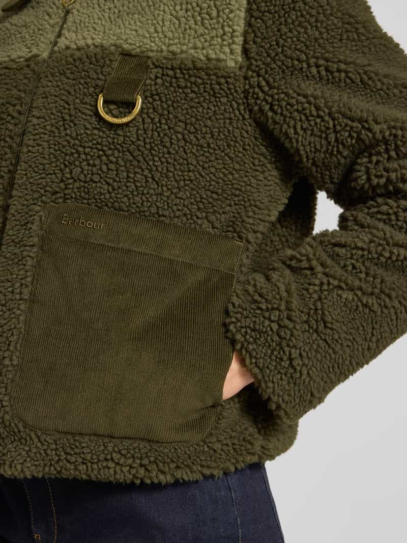 Barbour Regular fit fleecejack met corduroy kraag model 'MALENA'