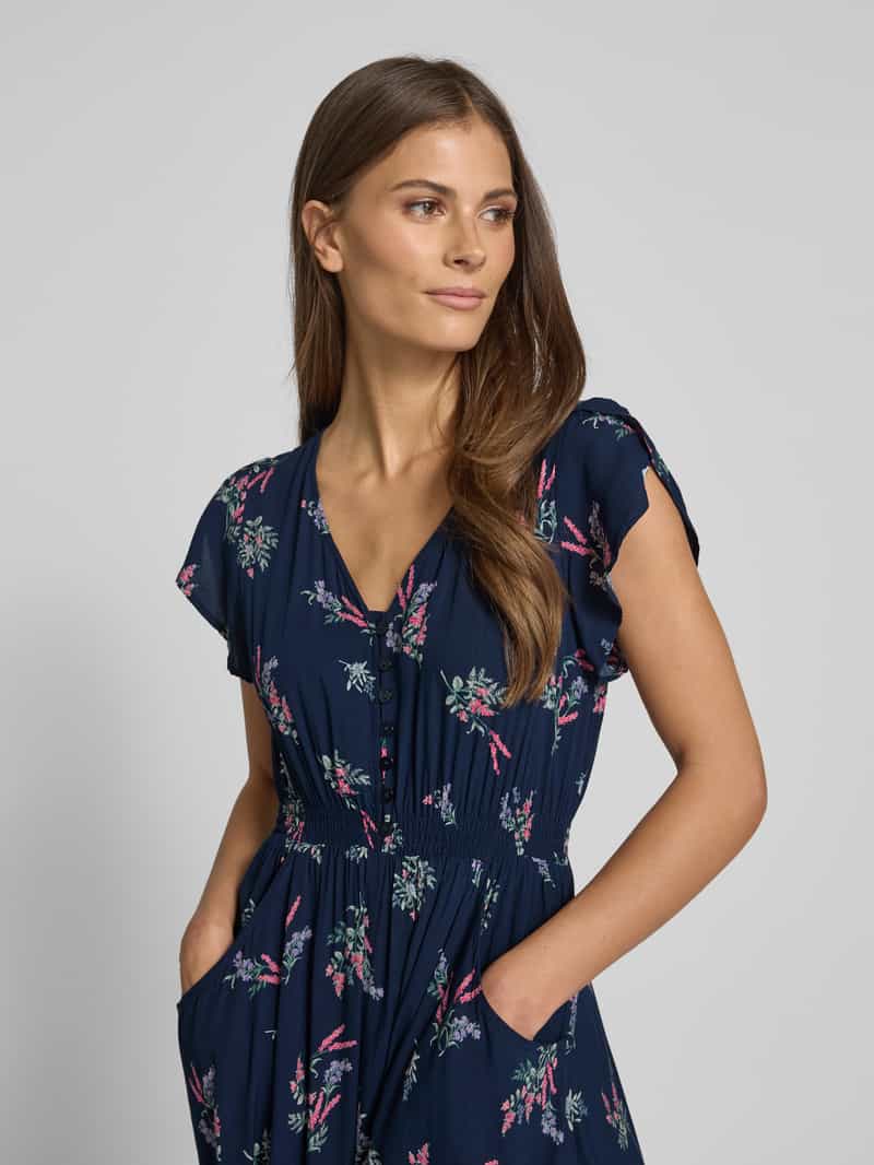 Apricot Maxi-jurk van viscose met knoopsluiting
