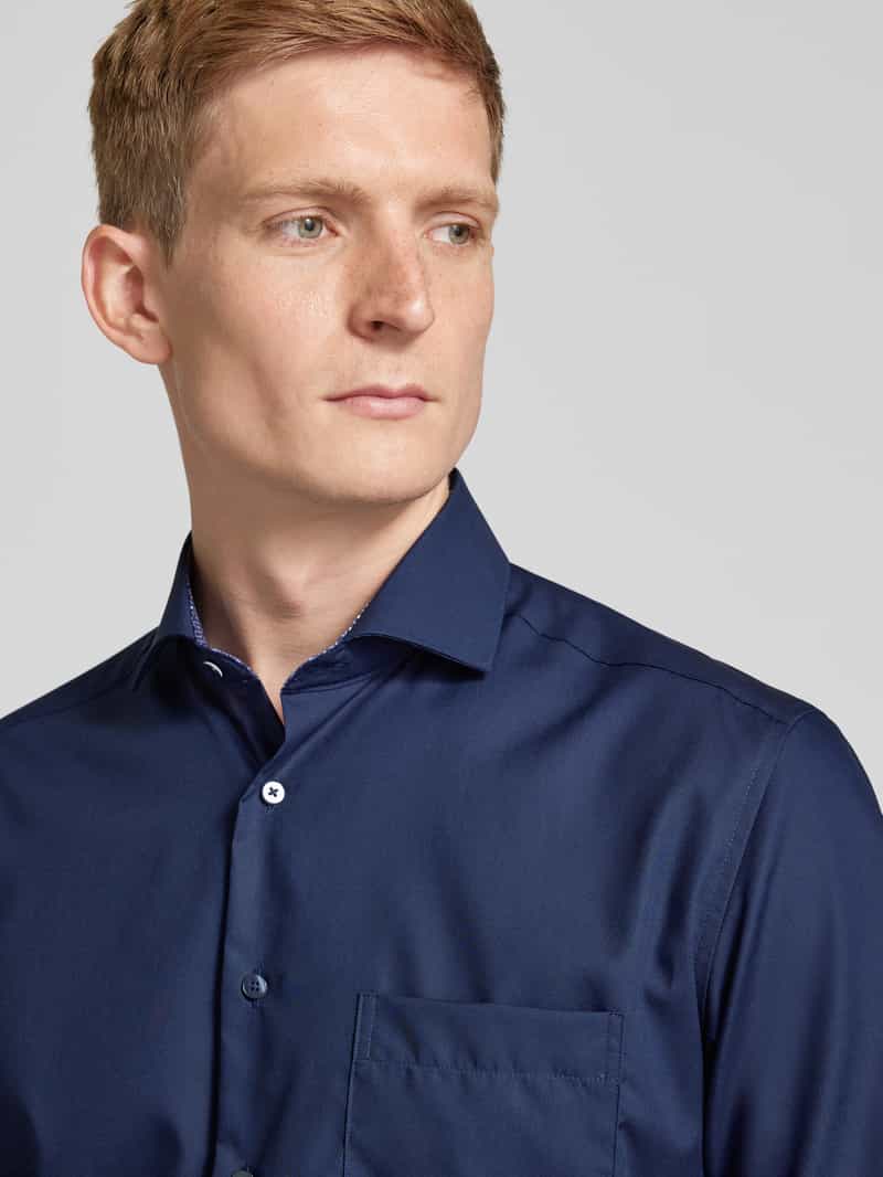 Eterna Modern fit zakelijk overhemd met borstzak