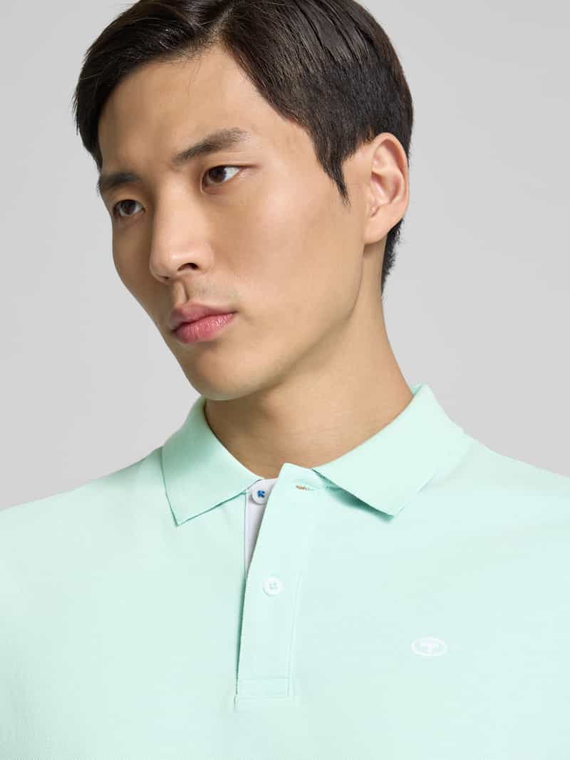 Tom Tailor Regular fit poloshirt van katoen-piqué met logostitching