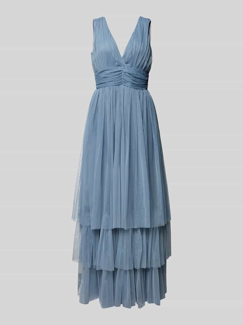 Lace & Beads Avondjurk in laagjeslook