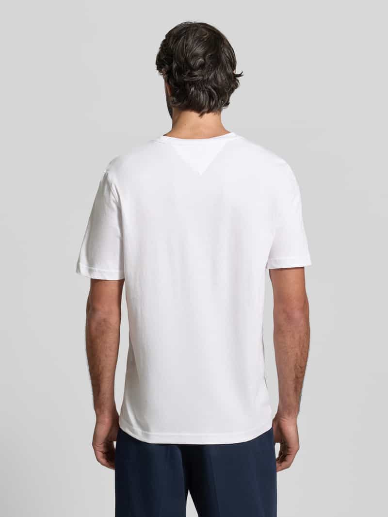 Tommy Hilfiger Regular fit T-shirt van puur katoen model 'BRAND LOVE TEXT' wit, foto 3