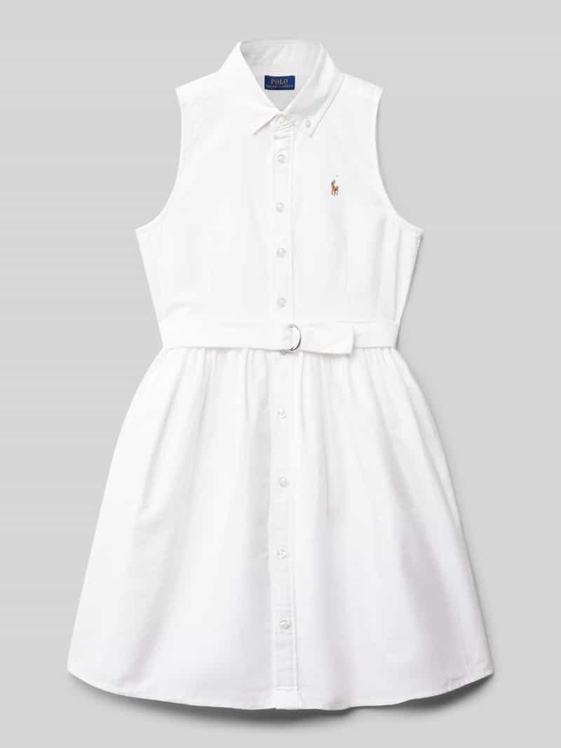 Polo Ralph Lauren Teens Polo-jurk met strikceintuur model 'LATOYIA'