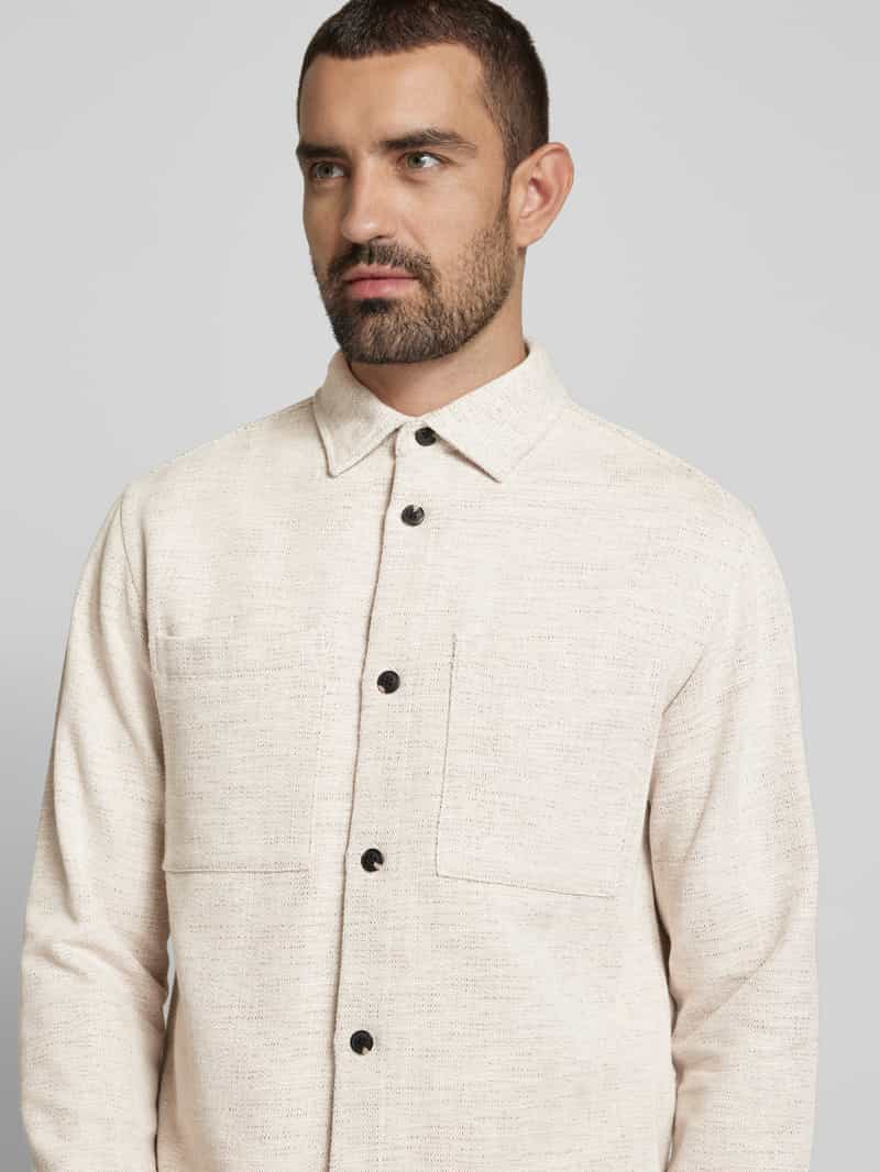 Selected Homme Regular fit overhemdjack met borstzakken model 'HANK'