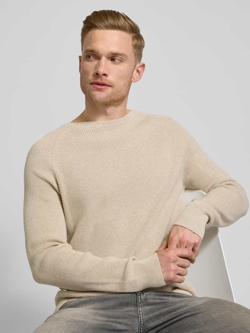 OLYMP Level Five Gebreide pullover met ribboorden