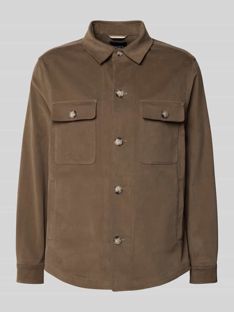 Boss Regular fit overhemdjack van katoenmix model 'CARPER'