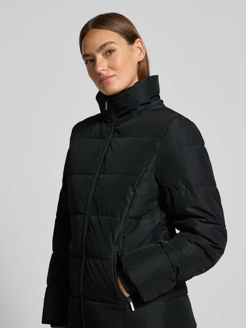 Jake*s Collection Lange gewatteerde jas met tweewegritssluiting