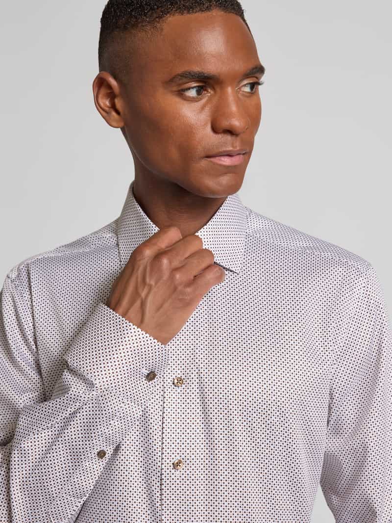 Eterna Slim fit zakelijk overhemd met kentkraag