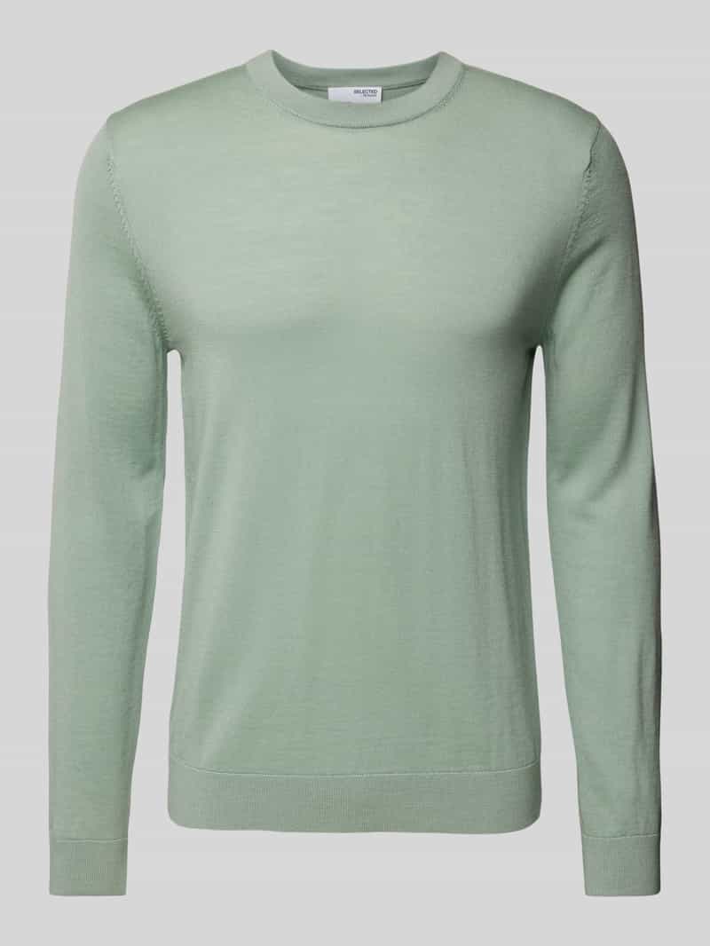 Selected Homme Gebreide pullover met ribboorden model 'TRAY'