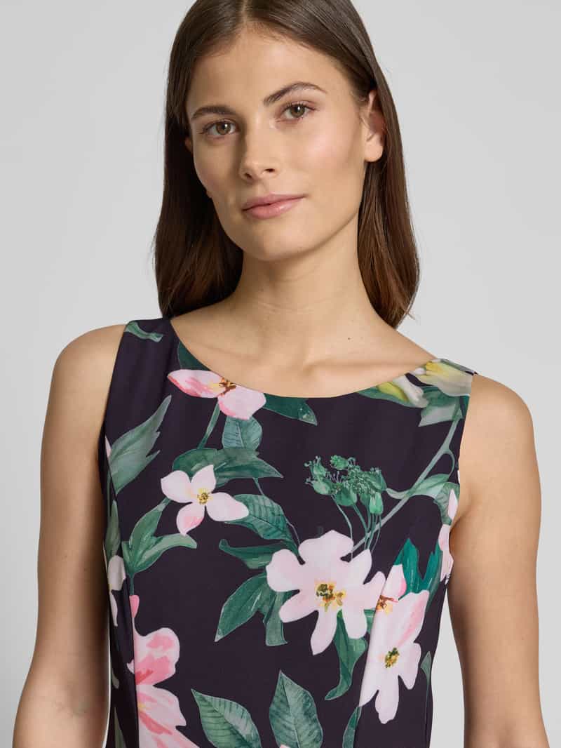 Vera Mont Knielange cocktailjurk met ronde hals