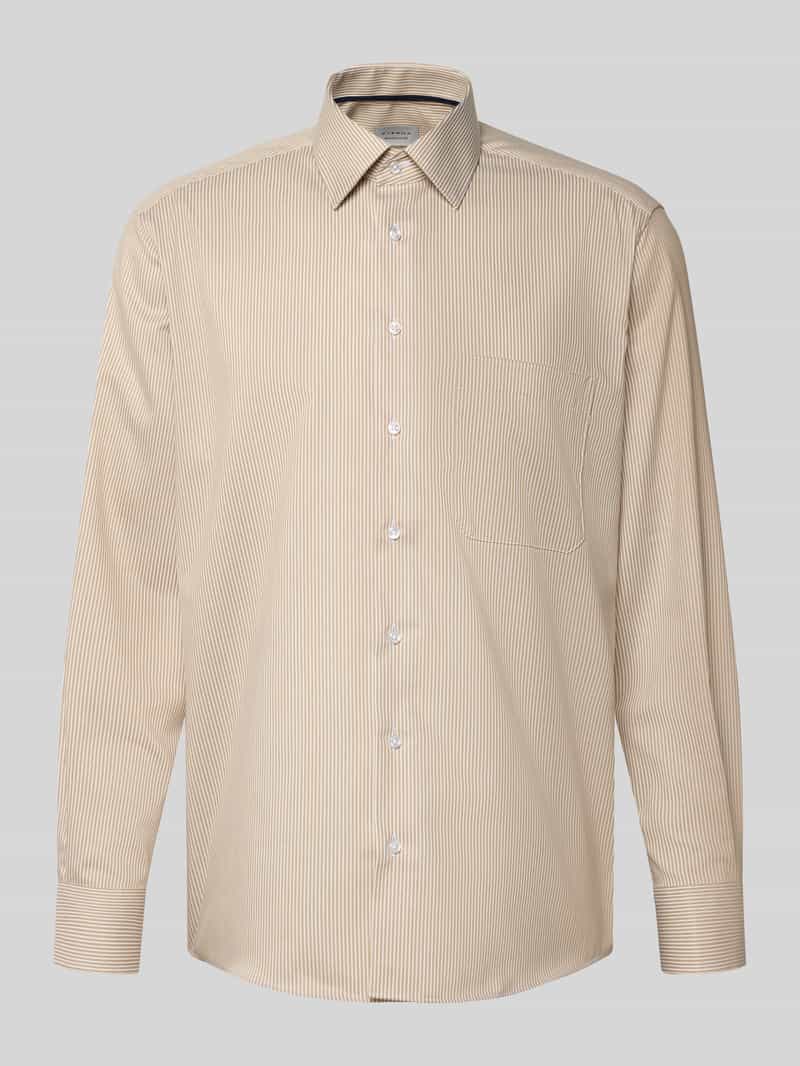 Eterna Comfort fit zakelijk overhemd van katoen met kentkraag