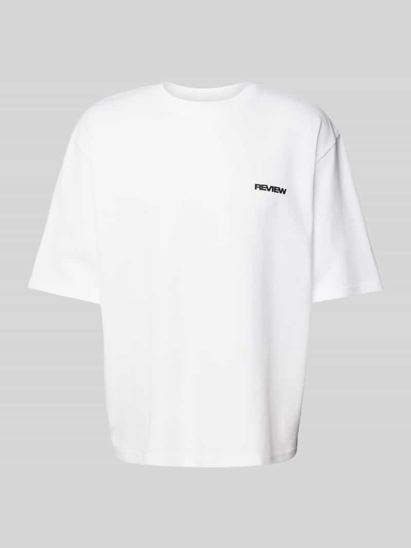REVIEW Oversized T-shirt met labelprint