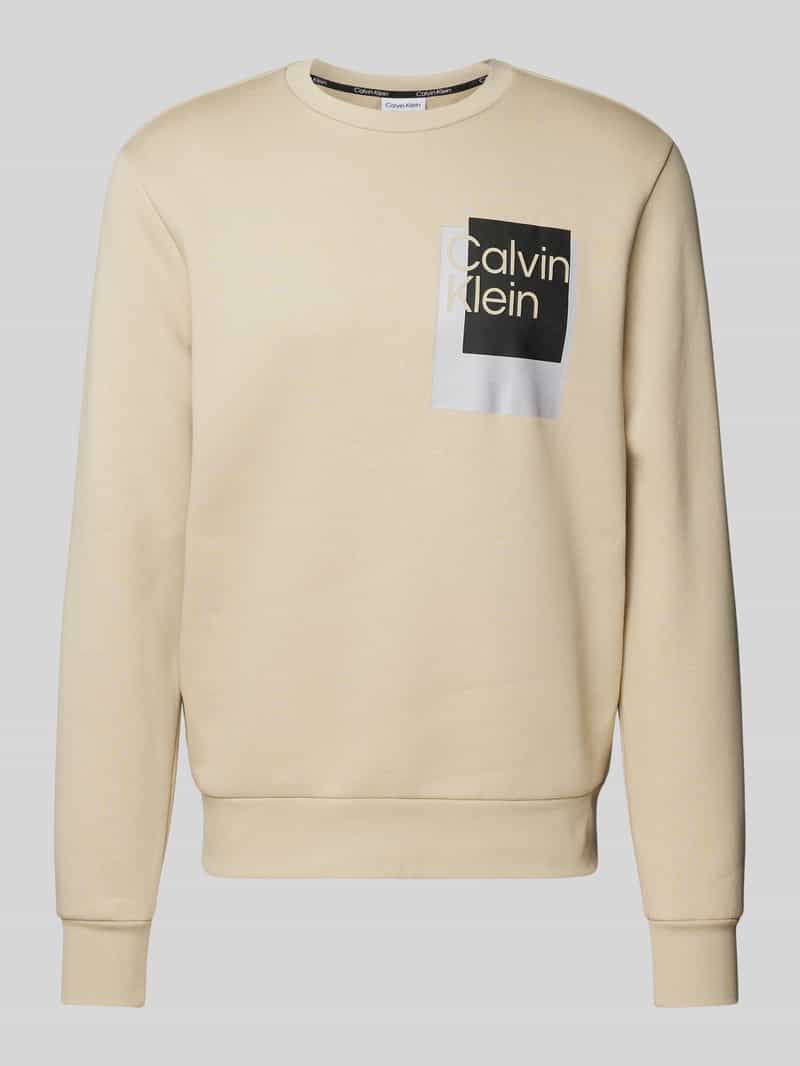 CK Calvin Klein Sweatshirt met labelprint model 'OVERLAY BOX'