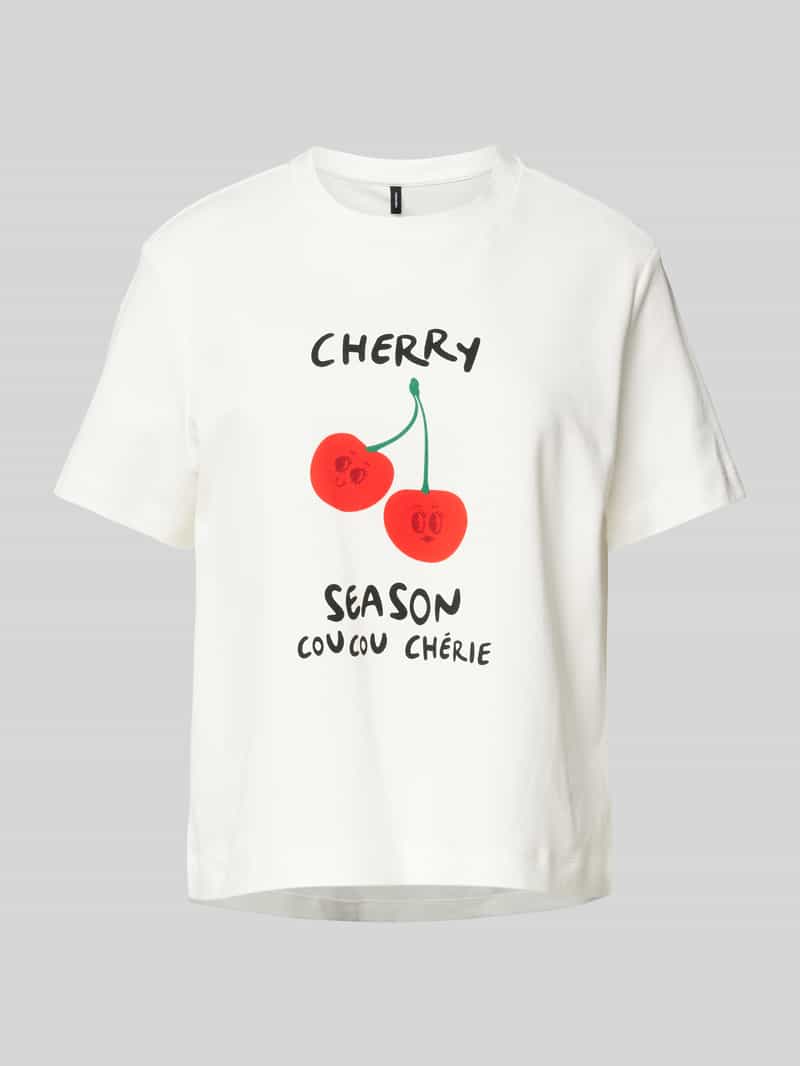 Vero Moda Comfort fit T-shirt van zuiver katoen model 'SONYA METTE'