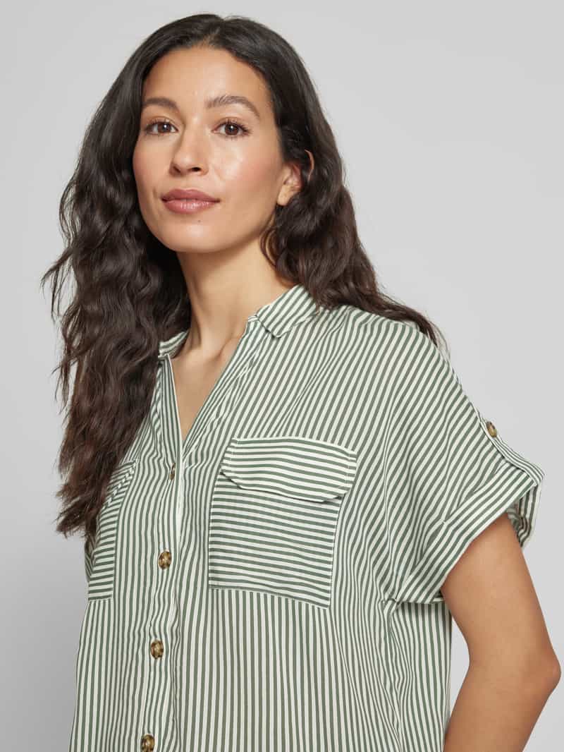 Vero Moda Regular fit overhemdblouse van pure viscose model 'BUMPY'