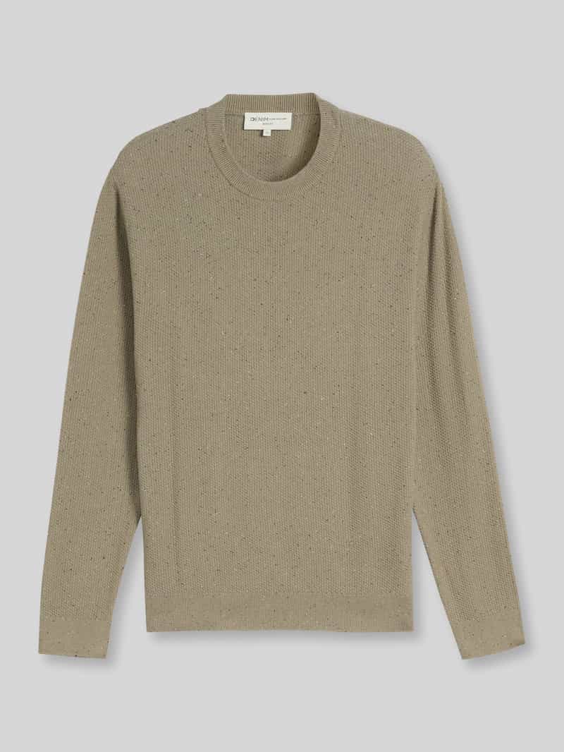 Tom Tailor Denim Pullover van puur katoen met crew neck