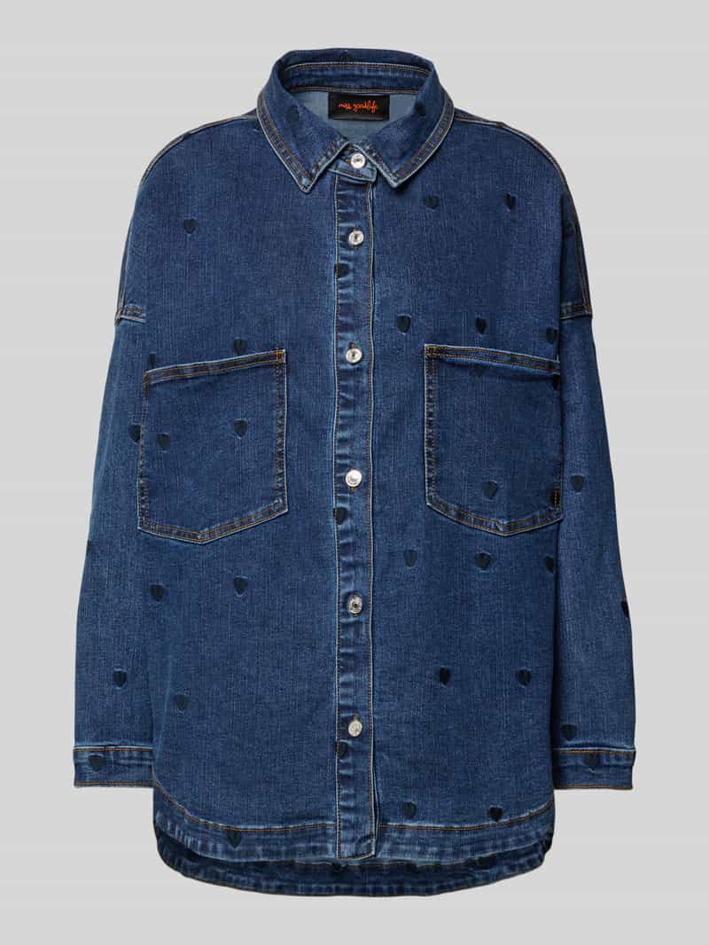 miss goodlife Relaxed fit jeansblouse met stitchings