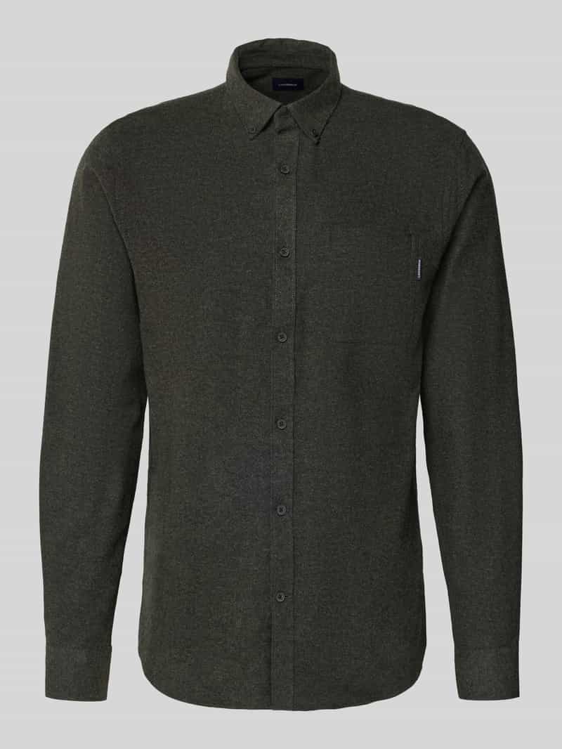 lindbergh Slim fit vrijetijdsoverhemd met borstzak model 'Brushed'