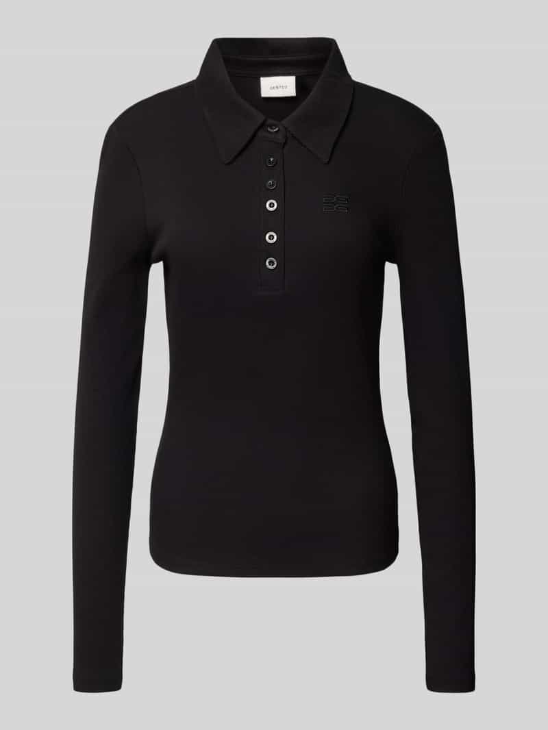 Gestuz Shirt met lange mouwen en polokraag model 'drew'