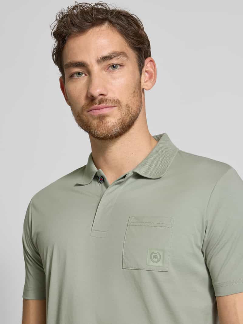 Lerros Regular fit poloshirt met borstzak