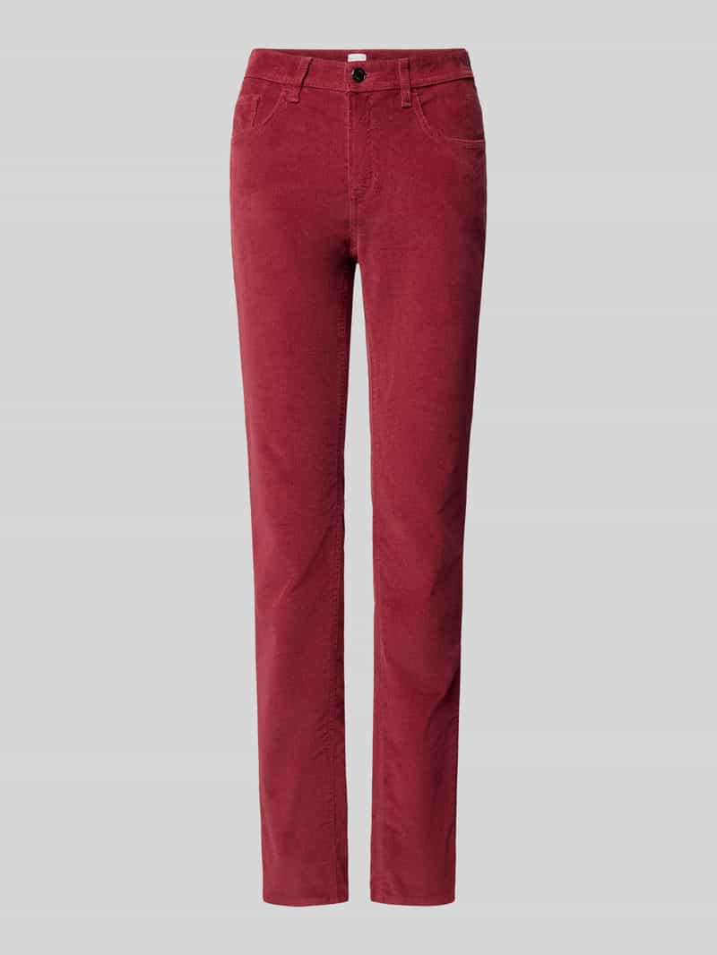 BRAX Slim fit corduroy broek van katoenmix model 'Mary'
