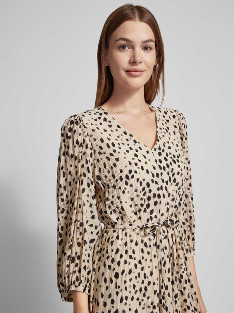 MSCH Copenhagen Knielange jurk met strikceintuur model 'Angelina'