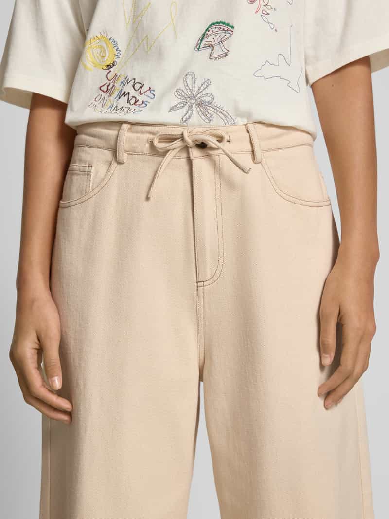 JAKE*S STUDIO WOMAN Jeans met wijde pijpen en tunnelkoord
