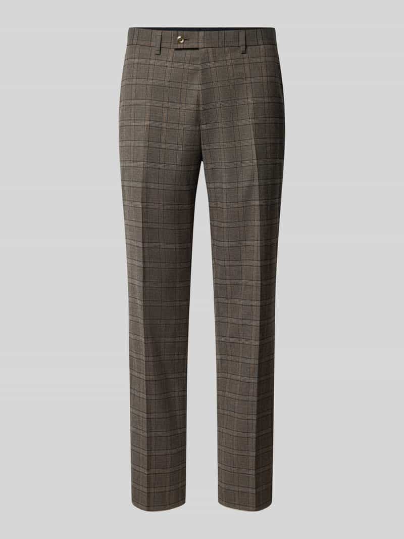 Christian Berg Men Regular fit stoffen broek met persplooien