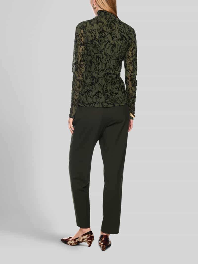 Marc Cain shirt met lange mouwen van mesh