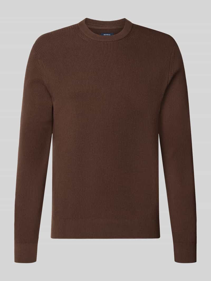 Regular fit gebreide pullover van katoenmix