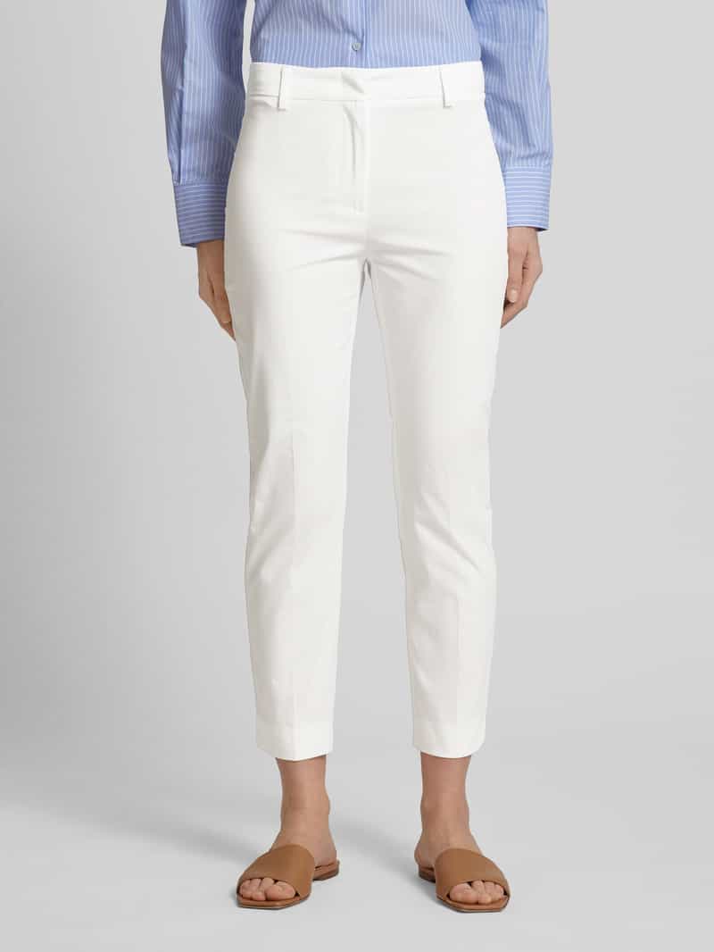 Slim fit stoffen broek met riemlussen, model 'CECCO' Weekend Max Mara