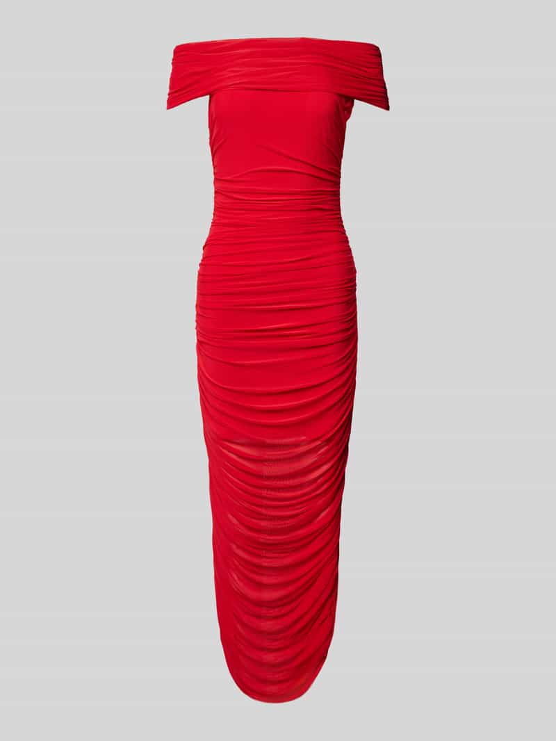 Cocktailjurk met off shoulder-design