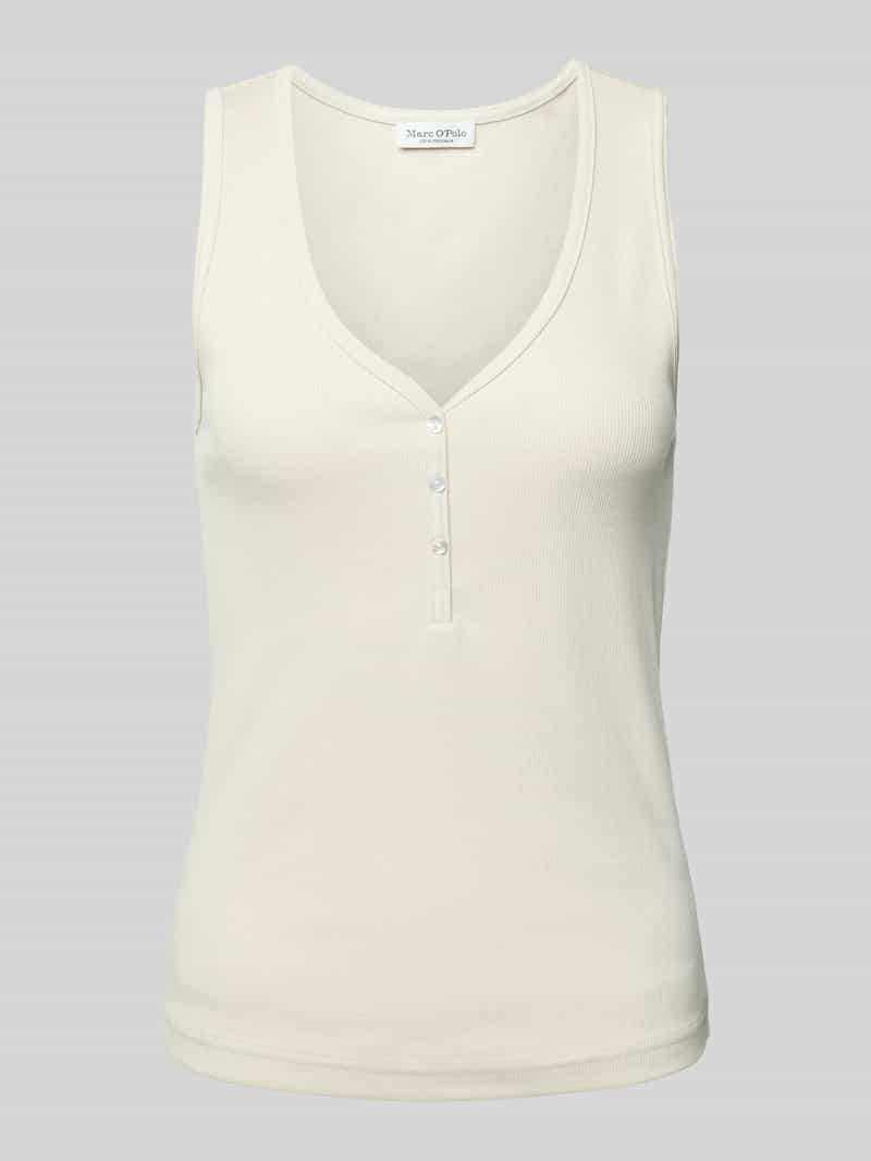 Marc O'Polo Slim fit tanktop van katoenmix