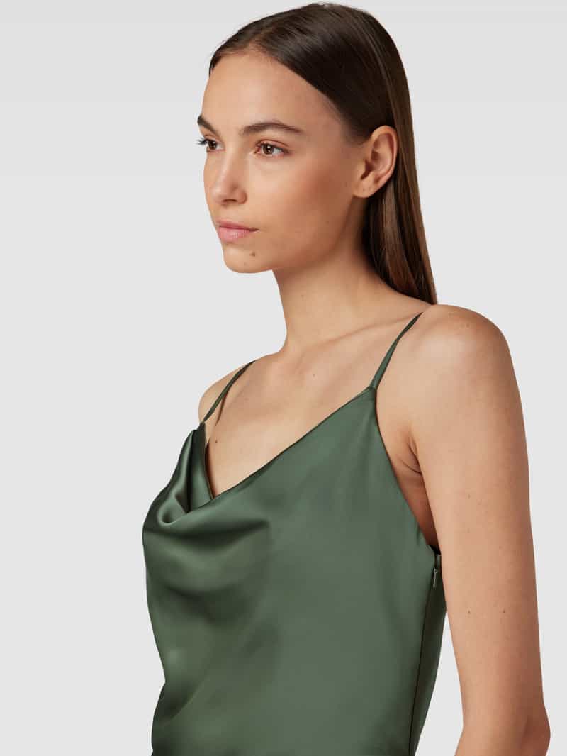 Mascara Maxi-jurk van satijn met cascadehals
