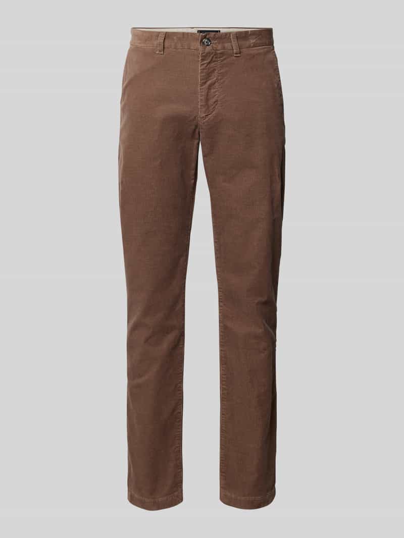 Tommy Hilfiger Straight leg coduroy broek van katoenmix model 'DENTON'