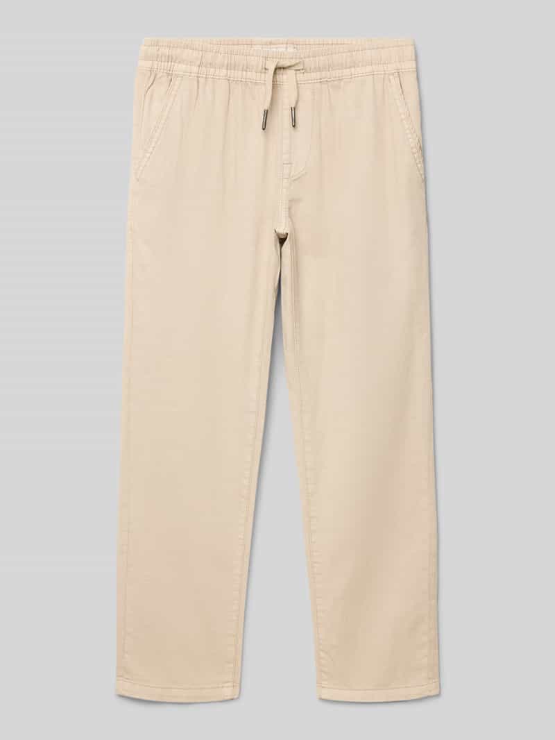 Garcia Stoffen broek met elastische band en achterzakken