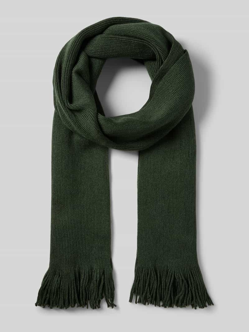 Christian Berg Men Sjaal van wolmix met franjes