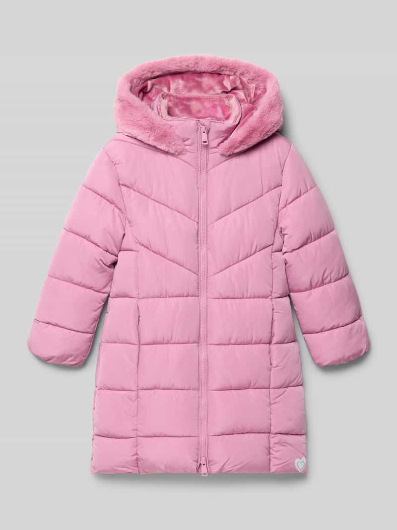 s.Oliver RED LABEL Regular fit gewatteerde lange jas met voering van teddypluche
