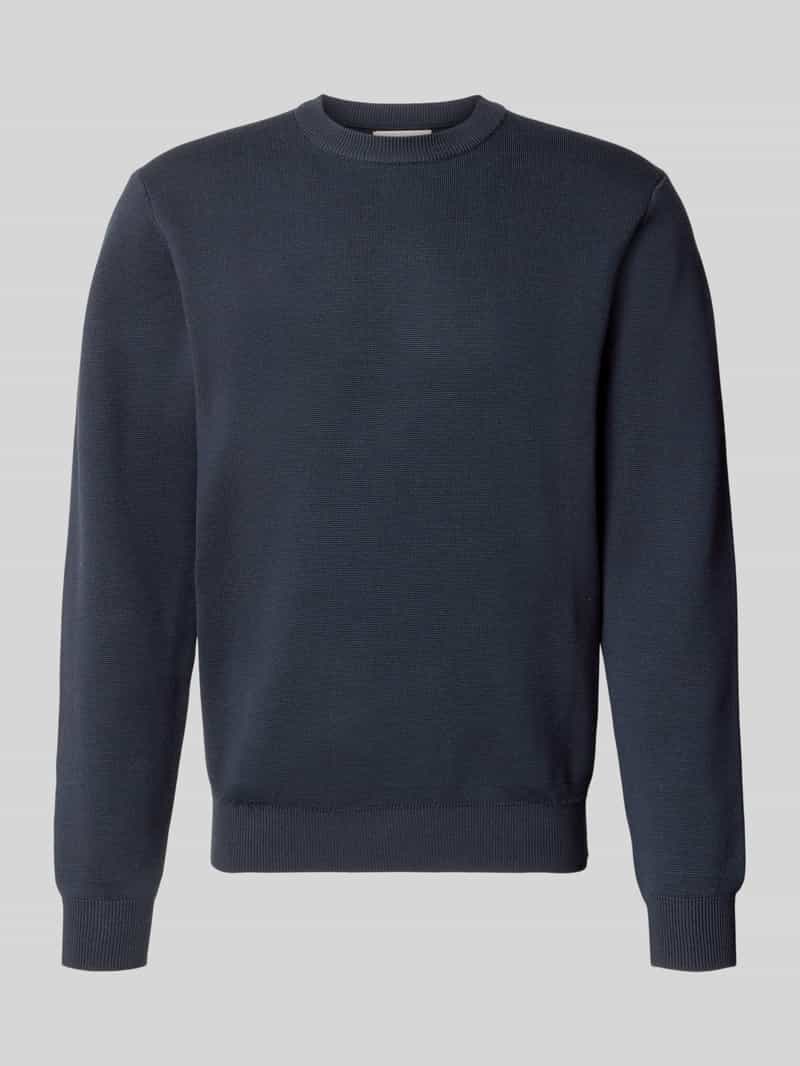 casual friday Gebreide pullover met ronde hals model 'THEO'