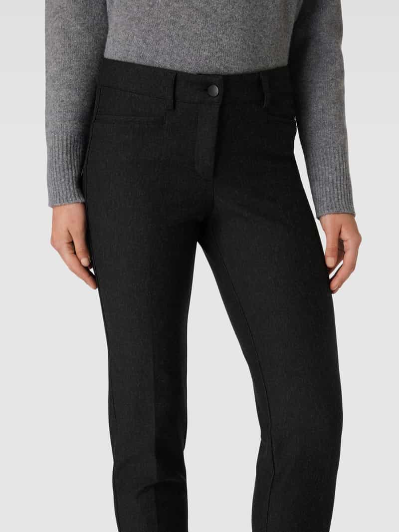 CAMBIO Stoffen broek in gemêleerde look model 'RENIRA'