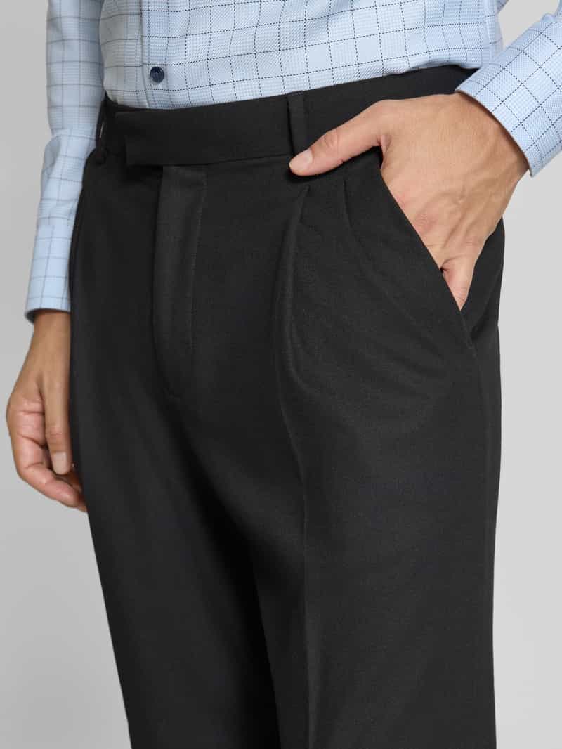 MCNEAL Regular fit pantalon met viscose en persplooien