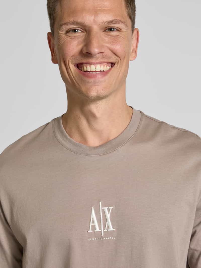 Armani Exchange T-shirt met labelprint
