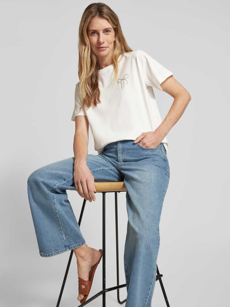 Ichi T-shirt met applicatie model 'NYNNA'