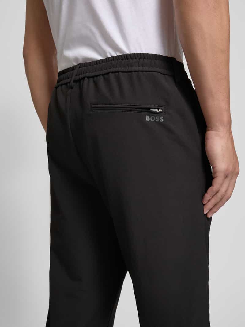 BOSS Green Regular fit stoffen broek met tunnelkoord model 'Convert'