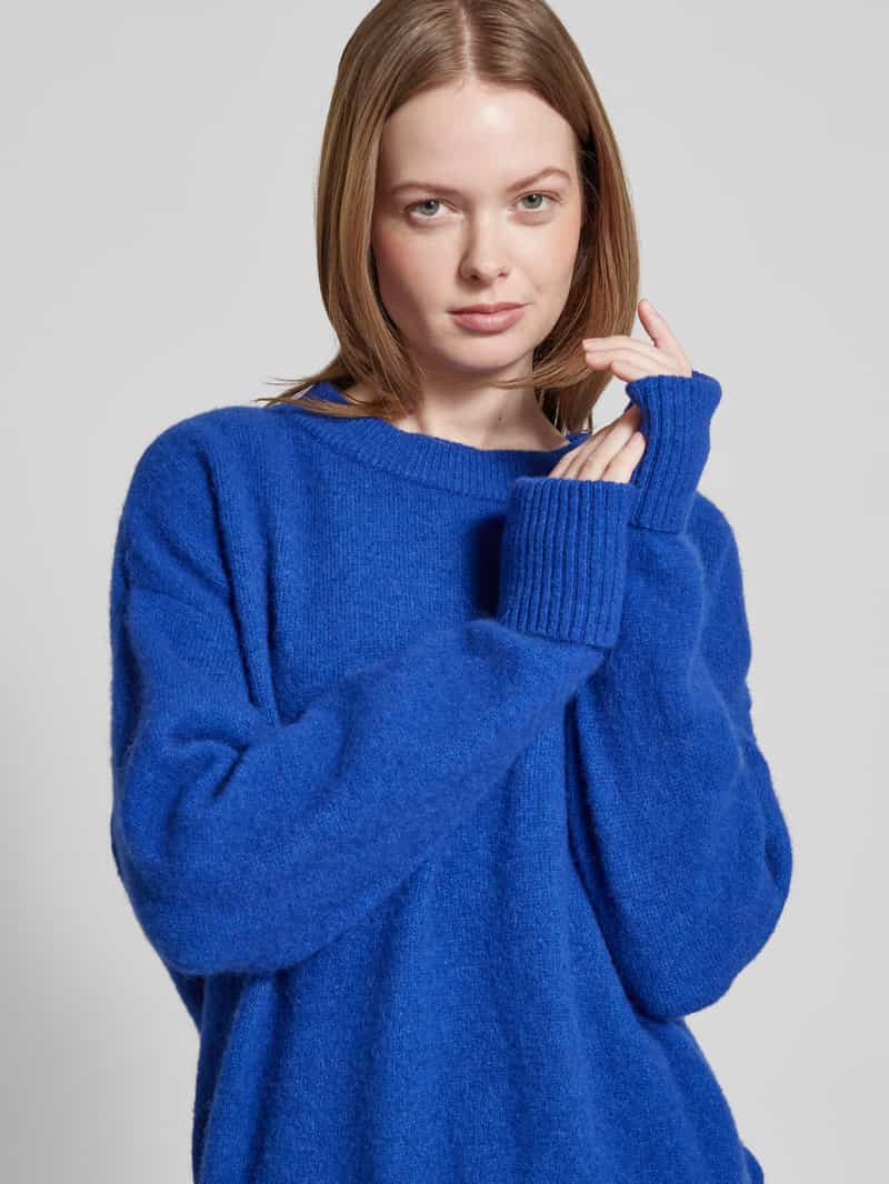 American vintage Oversized gebreide pullover met alpaca