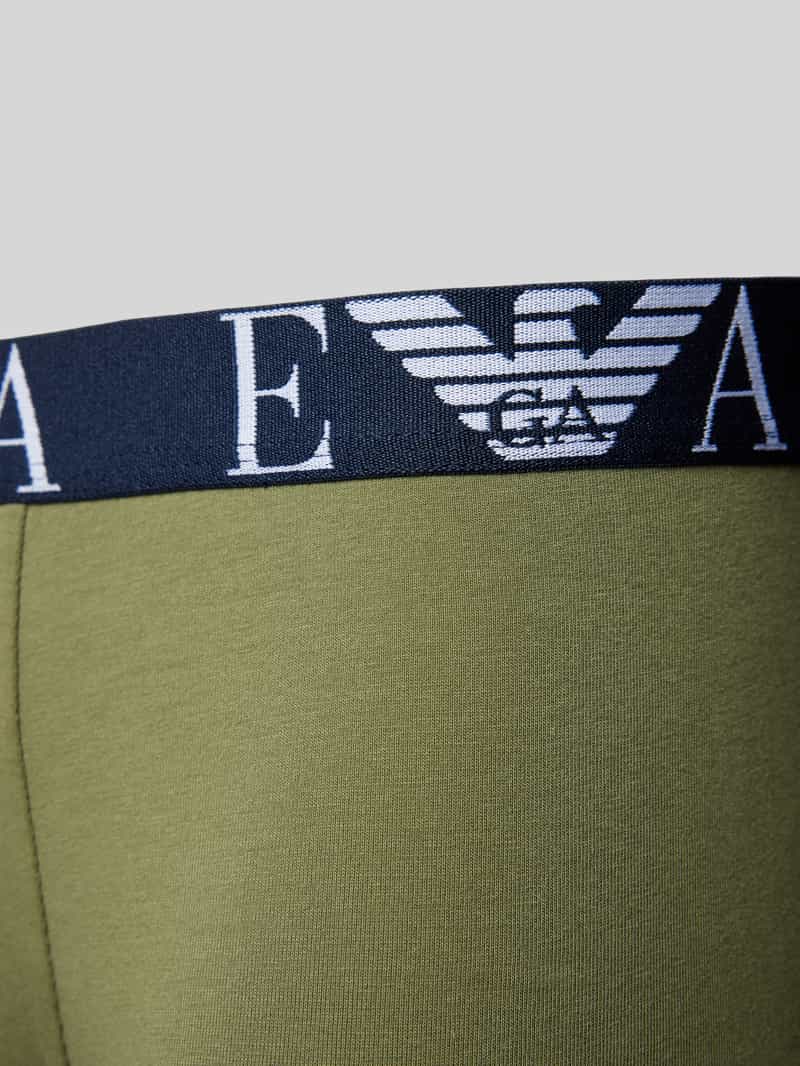Emporio Armani Boxershort met elastische band met label in een set van 3 stuks