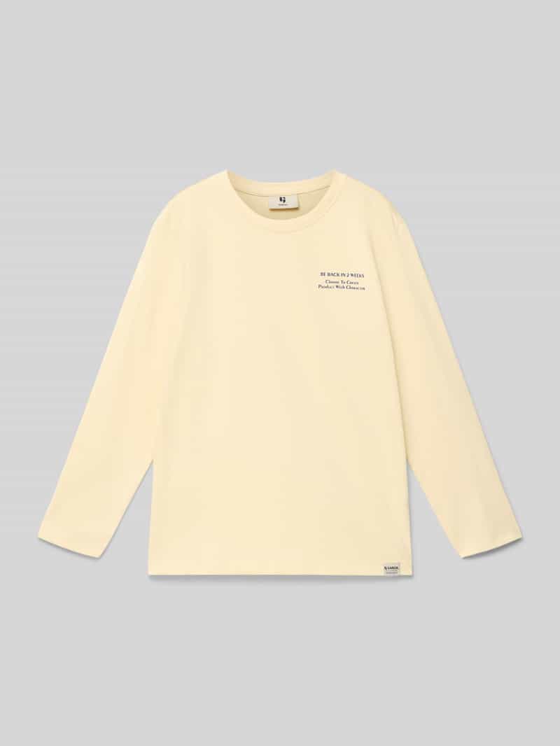 Garcia Shirt met lange mouwen en labelprint